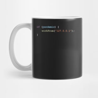 Work From Home (127.0.0.1)  If There's a Pandemic Programming Coding Color Mug